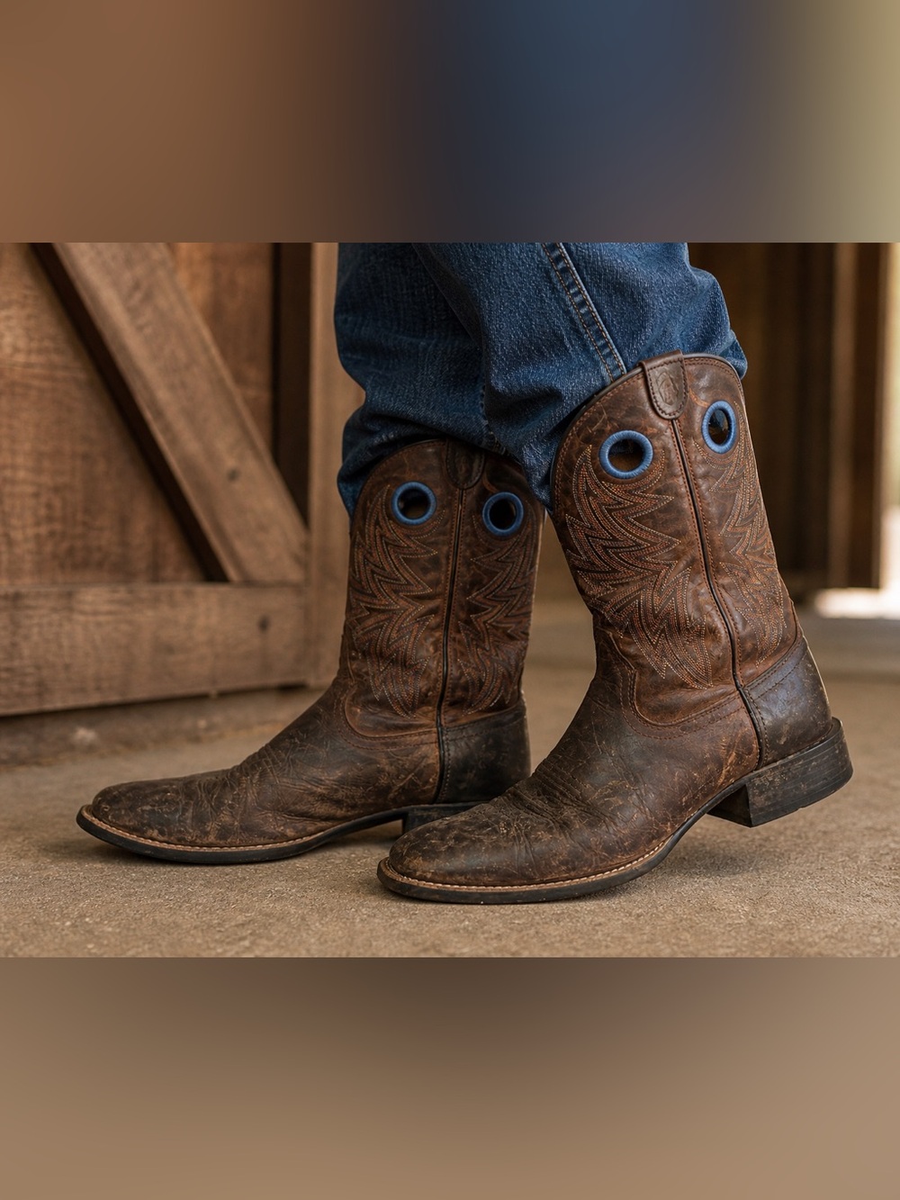 Men’s Ariat Heritage Leather Cowboy Western Boots